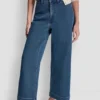 Indigo Terry Cropped Wide Leg