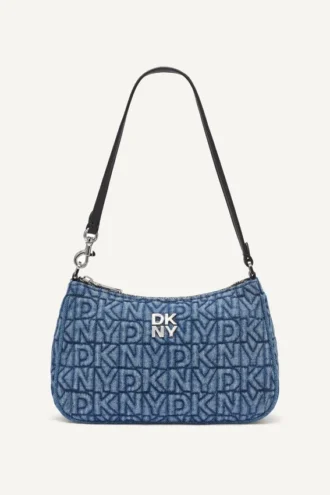 Jenny Denim Logo Shoulder Bag