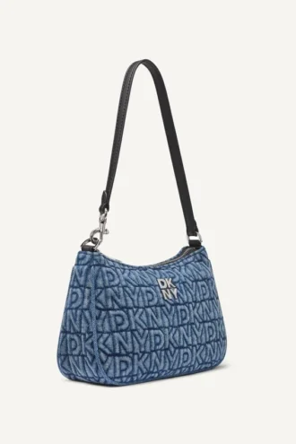 Jenny Denim Logo Shoulder Bag