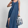 Knotted Strap V-Neck Maxi Dress