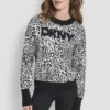 Leopard Logo Knit Sweater