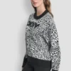 Leopard Logo Knit Sweater