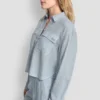 Linen-Blend Button-Front Shirt