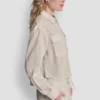 Linen-Blend Button Front Shirt