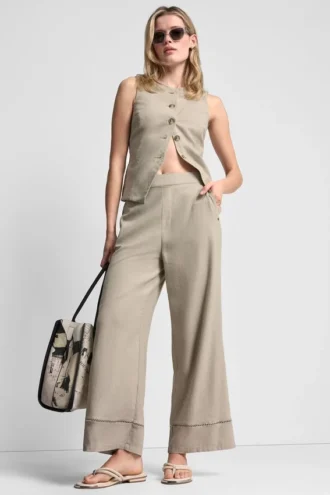 Linen-Blend Pant