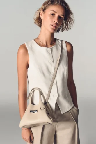 Linen Button-Front Vest