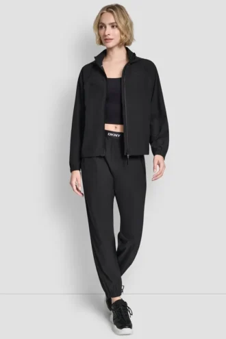 Logo Hooded Short Jacket