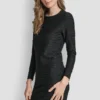Logo Jacquard Crew Neck Dress