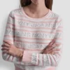 Logo Pointelle Striped Sweater