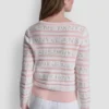 Logo Pointelle Striped Sweater