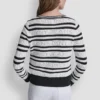 Logo Pointelle Striped Sweater