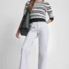 Logo Pointelle Striped Sweater