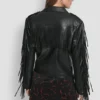 Long Sleeeve Fringe Crop Jacket