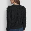 Long Sleeve Crew Neck with Fringe Stitching