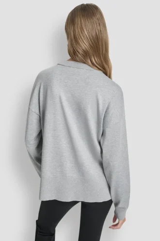 Long Sleeve Glitter Logo Pullover Sweater