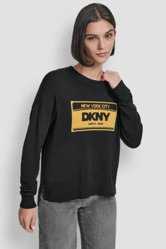 Long Sleeve License Plate Logo Sweater