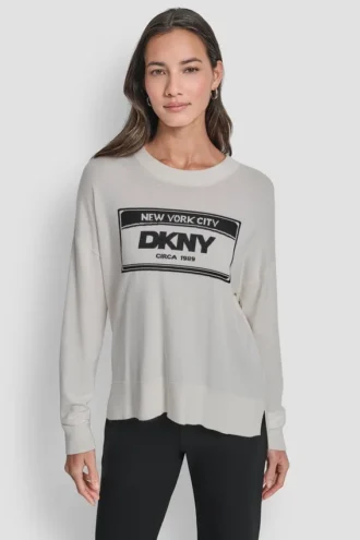 Long Sleeve License Plate Logo Sweater