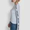 Long Sleeve Logo Trim Sweater