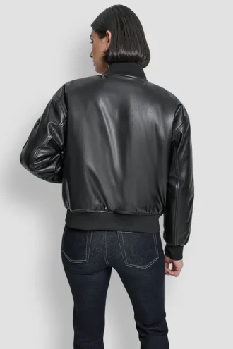 Long Sleeve Pins and Patches Bomber Jacket