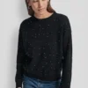 Long Sleeve Rhinestone Crew Neck Sweater