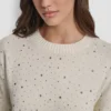 Long Sleeve Rhinestone Crew Neck Sweater