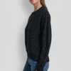 Long Sleeve Rhinestone Crew Neck Sweater