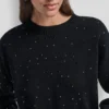 Long Sleeve Rhinestone Crew Neck Sweater