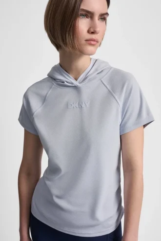 Mesh Hooded Logo Tee