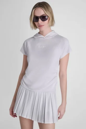 Mesh Hooded Logo Tee