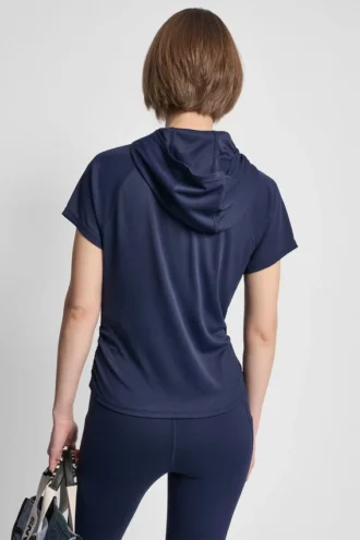 Mesh Hooded Logo Tee