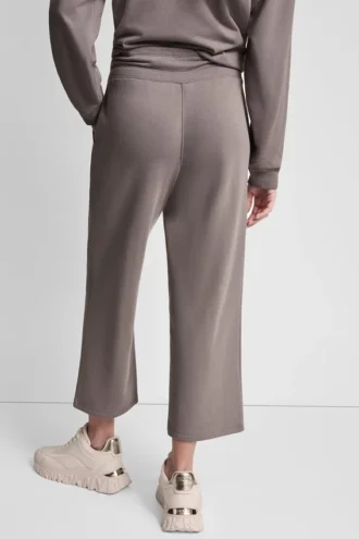 Metallic Bubble Logo Cropped High-Rise Pants