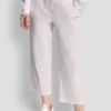 Metallic Bubble Logo Cropped High-Rise Pants