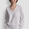 Metallic Bubble Logo V-Neck Pullover