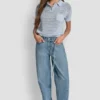 Mid-Rise Barrel Jeans