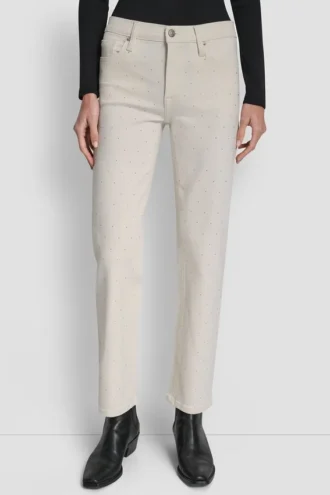 Mid Rise Classic Straight with Mini Rhinestones