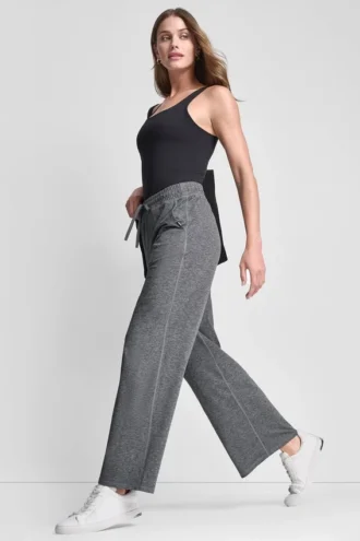 Mid-Rise Spacedye Wide Leg Pant