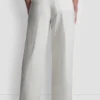Mid-Rise Tie Waist Pleated Pant
