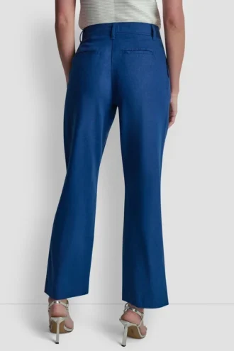 Mid-Rise Tie Waist Pleated Pant