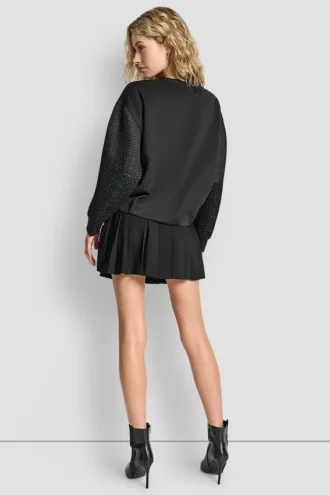 Mix Media Bubble Sweatshirt