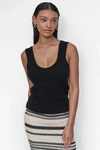 Mixed Knit Sweater Tank