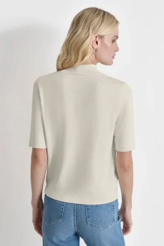 Mock Neck Logo Sweater