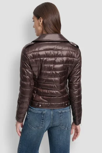 Moto-Style Puffer Jacket