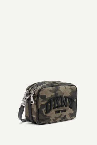 Nell Logo Embossed Camo Camera Bag