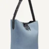 Nicole Denim Logo Bucket Bag