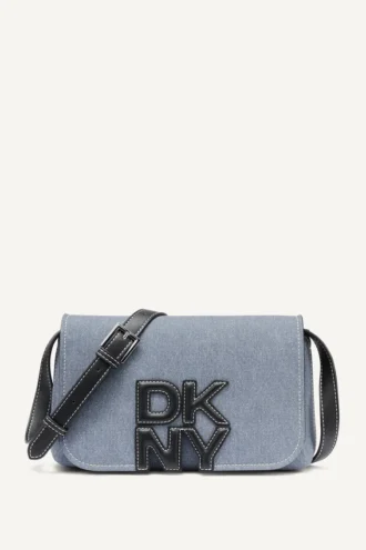 Nicole Denim Logo Crossbody Bag