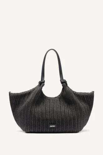 Paula Crochet Raffia Medium Commuter Tote