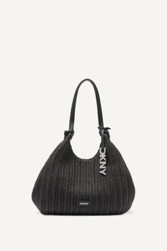 Paula Crochet Raffia Medium Commuter Tote