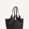 Paula Crochet Raffia Medium Commuter Tote