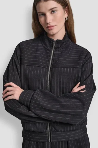 Pinstripe Track Jacket