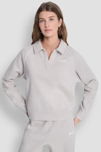 Piped Logo Polo Sweatshirt